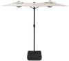 vidaXL Doppel-Sonnenschirm mit LED-Leuchten Sandweiß 316x145 cm 362969 Bild 5