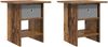 vidaXL Nachttisch 2 pcs Altholz 41 x 40 x 45 cm Holzwerkstoff 8000449 Bild 2