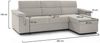 Dmora Sofa mit Halbinsel Cintano, Ecksofa für Wohnzimmer, gepolstert, abnehmbarer Bezug, 100 % Made in Italy-Qualität, 285x160 h100 cm, Beige Bild 3