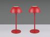 2er SET Akku LED Tischlampen kabellos für Innen & Außen, Rot - 30cm klein Bild 5