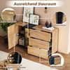 Sideboard Braun/Schwarz, 140x40x80 cm mit App-LED, 3 Schubladen & verstellbaren Glasböden Bild 5