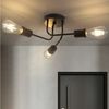 ZMH Deckenleuchte Deckenleuchte Deckenlampe E27 für Wohnzimmer Retro Design, LED wechselbar, Warmweiß Bild 5