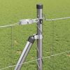 vidaXL Geschweißter Drahtzaun mit Betonfundament 50 x 1 m Silber Netz 3351532 Bild 5
