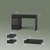 Livinity® Schminktisch Allia, Schwarz, ohne Spiegel (1-St) Bild 3