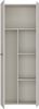 Forte NET306 moderner Mehrzweckschrank 70, schmaler Schrank, 2-türig, Holzwerkstoff, Flur, Diele, Kaschmir|Beige, 68,7 cm breit x 181,1 cm hoch x 36,5 cm tief Bild 4