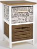 Kobolo Kommode Holzregal Regal mit 2 Schubfächern 45 cm Bild 2