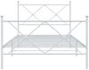 vidaXL Bettgestell mit Kopf- und Fußteil Metall Weiß 100x190 cm 376563 Bild 4