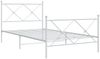 vidaXL Bettgestell mit Kopf- und Fußteil Metall Weiß 100x190 cm 376563 Bild 3