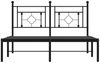 vidaXL Bettgestell mit Kopfteil Metall Schwarz 140x190 cm 374339 Bild 5