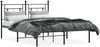 vidaXL Bettgestell mit Kopfteil Metall Schwarz 140x190 cm 374339 Bild 3