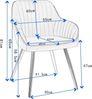 Lestarain 1 Stück Esszimmerstuhl, Küchenstuhl Wohnzimmerstuhl Sitzfläche aus Samt Polsterstuhl mit Armlehne Metallbeine Polstersessel Stuhl für Esszimmer Wohnzimmer Küche, Blau Bild 4