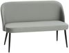 2-Sitzer-Sofa mit Bezug in Samt-Optik & Metallgestell, 127x63x84,5 cm, Grau Bild 1