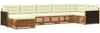 vidaXL Outdoor-Sofagarnitur mit Kissen 7 pcs Natur und Creme 3383613 Bild 2