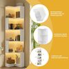 Merax Bücherregal mit LED-Farbwechsel inkl. Fernbedienung, 1-tlg, Eckbücherregal Eckregal L-förmiges Regal mit 5 Ebenen, 63,5x45x175 cm Bild 4