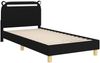 vidaXL Kinderbettgestell mit Kopfteil Schwarz 90 x 200 cm Stoff 42011226 Bild 4