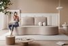 Sofa Designersofa ARLET 3-Sitzer in Stoff Riviera Beige Bild 2