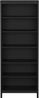 Dmora Bücherregal Sinlaku, Büroregal, Mobiler Buchhalter, Bücherbrett, 78x33 h199 cm, Schwarz Bild 4