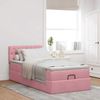 vidaXL Ottoman-Bett mit Matratze Rosa 80x200 cm Samt 3311812 Bild 3