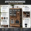 Apothekerkommode HWC-Q77, Schrank Kommode Schubladenmix Etikettenhalter Industrial Vintage/Shabby Holz Metall 85x45x35cm Bild 2