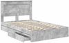 vidaXL Aufbewahrungsbett Beton Grau 135 x 190 cm Holzwerkstoff 3410251 Bild 5
