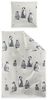 Irisette Biber Bettwäsche Panda 155x220 Pinguine Sterne beige grau 8645-80 Bild 3