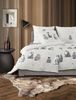 Irisette Biber Bettwäsche Panda 155x220 Pinguine Sterne beige grau 8645-80 Bild 4