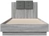 vidaXL Bettgestell mit Kopfteil Grau Sonoma 100x200 cm Holzwerkstoff 3209938 Bild 4