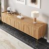 TV-Schrank 170x35x47,5 cm mit strukturierten Türen und goldenen Akzenten – modernes Design Bild 4