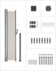 SONGMICS Alu-Seitenmarkise, ausziehbar, blickdicht, Beige, 180x400 cm Bild 4