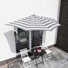 Sekey Balkonschirm 270 cm Sonnenschirm Halbrund Terrassenschirm mit Kurbel, UV50+ Schutz, Halbrundschirm für Balkon, Garten, Hof, Restaurant, Café, Biergarten Bild 2
