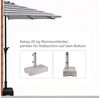 Sekey Balkonschirm 270 cm Sonnenschirm Halbrund Terrassenschirm mit Kurbel, UV50+ Schutz, Halbrundschirm für Balkon, Garten, Hof, Restaurant, Café, Biergarten Bild 4