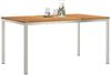 vidaXL Esstisch 150x90x75 cm Massives Akazienholz und Edelstahl 42006187 Bild 3