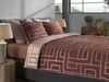 Heckett & Lane Twill Bettwäsche 135x200 Roja red Labyrinth Linien Wende rot Bild 5