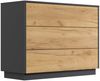 Sideboard Kommode Hero B stehend 100cm 3 Pushauszüge Grafit Eiche : Grafit / Eiche Gold Bild 4