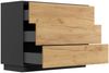 Sideboard Kommode Hero B stehend 100cm 3 Pushauszüge Grafit Eiche : Grafit / Eiche Gold Bild 5