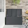vidaXL Gartenlagerkissenbox Stahl 100 x 50,5 x 50 cm 220 Anthrazit 874562 Bild 4