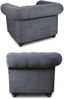Sessel Chesterfield Asti - Couch, Couchgarnitur, Couchsessel, Loungesessel, Stühl, Holzfüße - Glamour Design, Velours (Beige (Velvet 28)) Bild 2