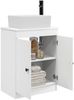 vidaXL Badezimmerschrank mit Waschbecken Weiß 54 x 35 x 83 cm 890130 Bild 3