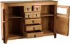 MiaMöbel Mexico Highboard - Marmor Glas, Massivholz Pinie Landhaus Mexiko Möbel Mexikanisch Bild 2