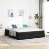 vidaXL Ottoman-Bett mit Matratze Schwarz 160x200 cm Stoff 3311122 Bild 3