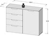 Kommode >Salinas I< in Weiß aus MDF - 109,9x84,9x34,1cm (BxHxT) Bild 3