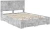 vidaXL Bettrahmen mit Kopfteil Beton Grau 140 x 190 cm Holzwerkstoff 3411308 Bild 4