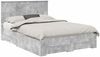 vidaXL Bettrahmen mit Kopfteil Beton Grau 140 x 190 cm Holzwerkstoff 3411308 Bild 2