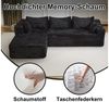 Leawin Sofa Modulares L-Form Sofa – Komfortable Sofas Wohnzimmer für kleine Räume, 3-Sitzer Ecksofa, bequem & platzsparend, ideal für Wohnzimmer Bild 3