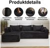 Leawin Sofa Modulares L-Form Sofa – Komfortable Sofas Wohnzimmer für kleine Räume, 3-Sitzer Ecksofa, bequem & platzsparend, ideal für Wohnzimmer Bild 4