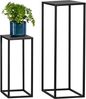 Blumenhocker 2er-Set, Metall-Blumenständer, Blumensäule, aus Metall in schwarz Bild 1