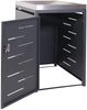 XL 1er-/2er-Mülltonnenverkleidung HWC-H40, Mülltonnenbox, Pflanzkasten Edelstahl-Metall 40kg 125x75x102cm erweiterbar Bild 4