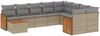vidaXL 10-tlg. Garten-Sofagarnitur mit Kissen Beige Poly Rattan 3227998 Bild 2