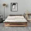 Massivholzbett, Doppelbett mit Kopfteil und Lattenrost, 140x200 cm, Holzbett, Jugendbett, Kinderbett, Kiefer Bild 2