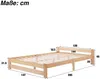 Massivholzbett, Doppelbett mit Kopfteil und Lattenrost, 140x200 cm, Holzbett, Jugendbett, Kinderbett, Kiefer Bild 5